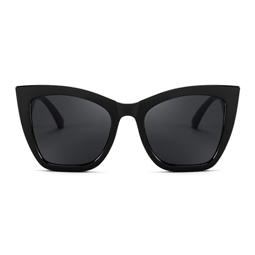 FEISEDY Oversized Cat Eye Sunglasses for Women Trendy Square Cateye Sunglasses B0094