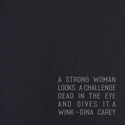 Poetically Correct Women's Chelsea-Cotton Short Sleeve Long Dress with Poetic Quote, Black
