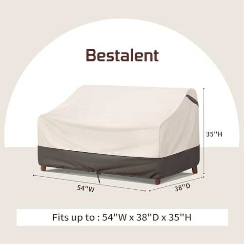 Bestalent Patio Furniture Covers Waterproof,Outdoor Sofa Loveseat Covers Fits up to 54W x 38D x 35H inches