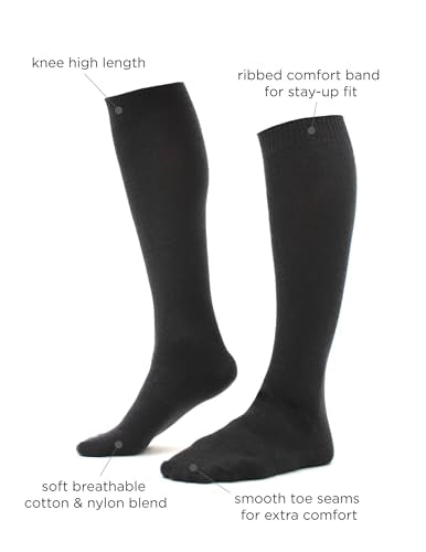 HUE Women's 4 Pack Flat Knit Knee High Sock, Coin Multi Pattern