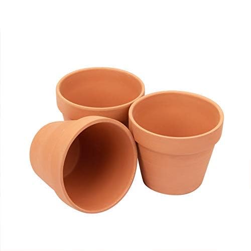 BLQH [26 Pack] 4" Terracotta Planter Pots with Drainage Hole - Clay, Ceramic, Cactus, Flower & Succulent Nursery Pots for Garden