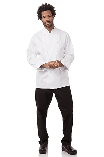 Chef Works Men's Madrid Premium Cotton Chef Coat, White, 60