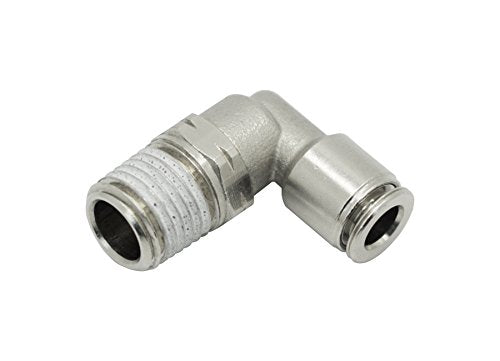 PneumaticPlus PN15 Series Push to Connect Tube Fitting, Male Elbow (1/2" Tube X 1/2" NPT) - Pack of 5