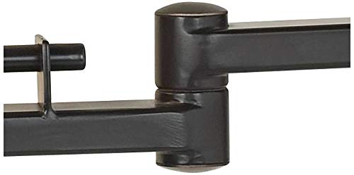 Franklin Iron Works Easley Modern Swing Arm Adjustable Wall Lamp with Cord Matte Bronze Brown Plug-in Light Fixture Dimmable Fabric Drum Shade for Bedroom Bedside Living Room Reading Kitchen