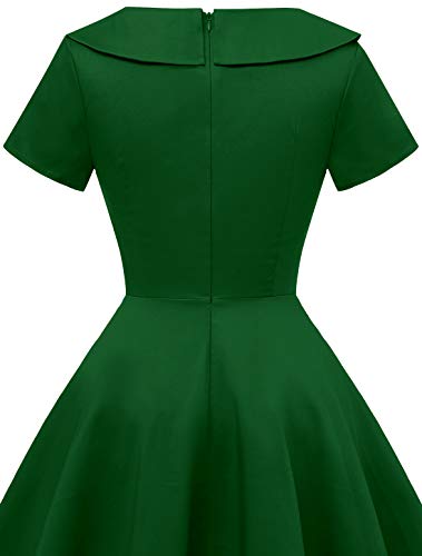 Wedtrend Navy Church Dress Spring 50's Style Work Casual Dresses for Women Vintage 50s Costumes for Women Cap Sleeve Knee Length Dress Prom Dress Vintage Cocktail Dresses WTP20007NavyS