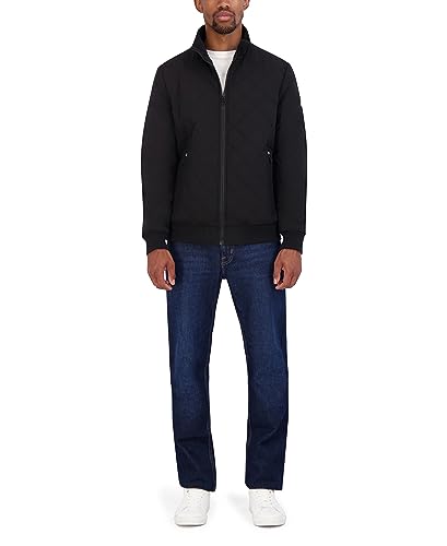 Nautica Men's Quilted Bomber Jacket, Black