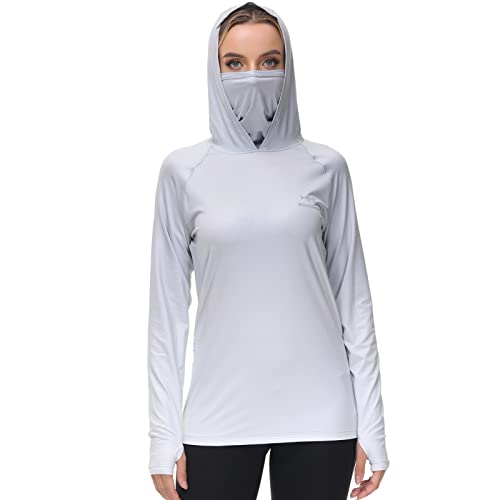 BASSDASH Women's Fishing Hoodie Shirt With Face Mask Thumb Holes UPF 50+ FS23W