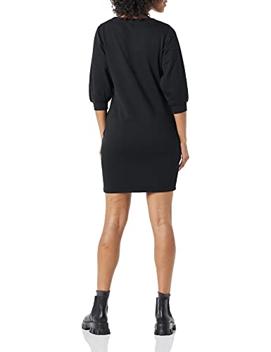 Amazon Essentials Women's Fleece Blouson Sleeve Crewneck Sweatshirt Dress (Available in Plus Size), Black, 5X
