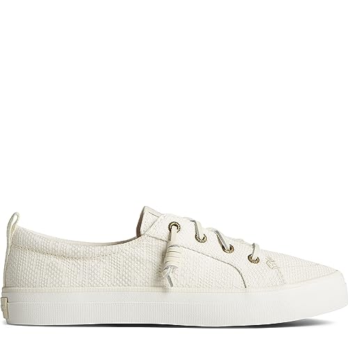 Sperry Women's Crest Vibe Seasonal Sneaker, Bone, 10