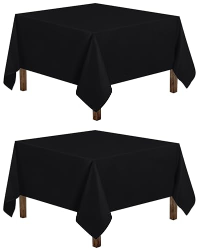 Utopia Kitchen Rectangle Table Cloth 2 Pack [90x156 Inches, White] Tablecloth Machine Washable Fabric Polyester Table Cover for Dining, Buffet Parties, Picnic, Events, Weddings and Restaurants