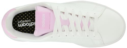 adidas Women's Advantage Sneaker, White/White/Bliss Lilac, 10