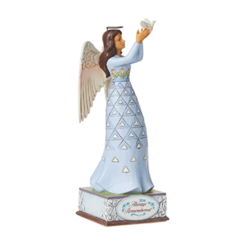 Enesco Jim Shore Heartwood Creek Always Remembered Bereavement Angel Figurine, 9.25 Inch, Multicolor