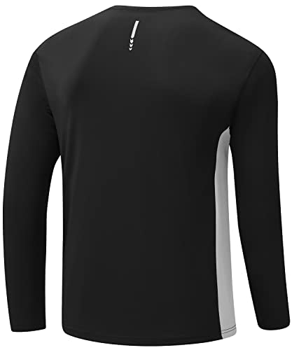 Gopune Men's Swim Shirts Rash Guard Long Sleeve UPF 50+ Sun Protection Quick Dry Outdoor Hiking Fishing Shirts Fluorescent Green,3XL