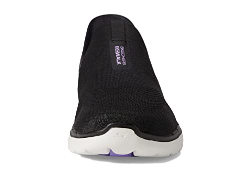 Skechers Women's Hands Free Slip-ins Go Walk 6-Fabulous View Sneaker, Black, 8