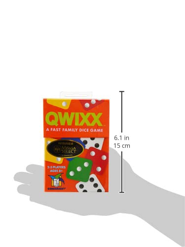 Qwixx: The frantic dice rolling game that everyone plays at once! For ages 8+, 2-5 players, from Gamewright