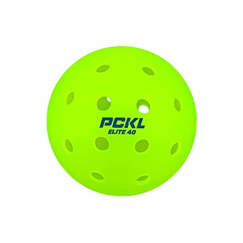 PCKL Elite 40 Pickleball Balls Cold Weather Rated | Tournament and Competition Ball | 4 Pack of Balls | 50 Pack | 100 Bulk Pack | USA Pickleball Approved (4 Pack, Neon Green)