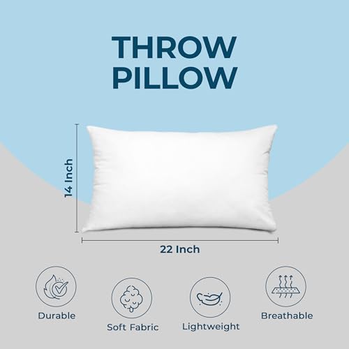 Utopia Bedding Throw Pillows (Set of 4, White), 20 x 20 Inches Pillows for Sofa, Bed and Couch Decorative Stuffer Pillows