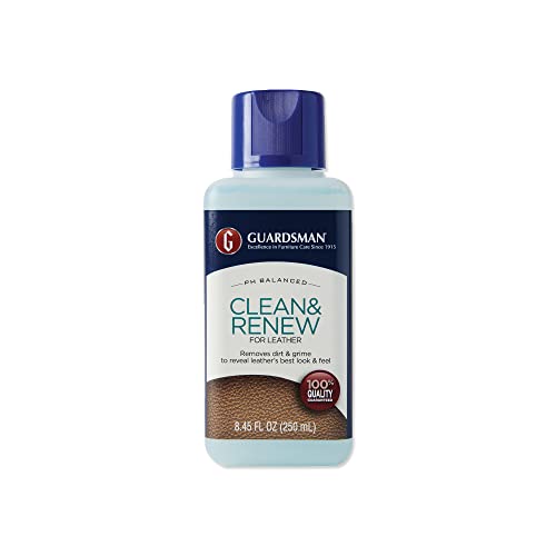 Guardsman Clean and Renew Leather Protector for Leather Furniture & Car Interiors | Small Leather Goods and Leather Shoe Cleaner, 8.45 Fluid Ounces