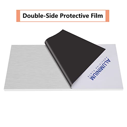 6061 T651 Aluminum Sheet Metal 8" x 12" x 1/2"(12.7MM) Flat Plain Thick Aluminum Plate Covered with Protective Film, 1/2Inch Thick Heat Treatable Rectangle Aluminum Metal Plate for lndustry, DIY