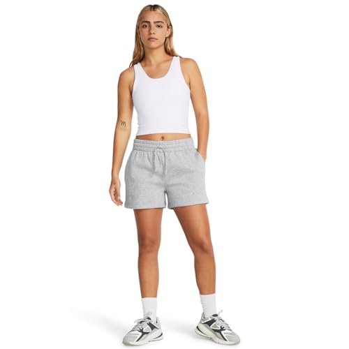 Under Armour Women's Rival Fleece Shorts, (001) Black / / White, X-Small