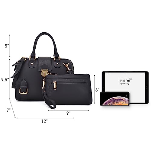 Dasein Women Barrel Handbags Fashion Satchel Bags Top Handle Shoulder Purses Vegan Leather Work Tote (DS beige)