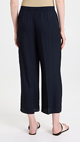 Theory Women's Wide Crop Pants, Navy, Blue, 0