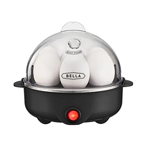 BELLA Electric Egg Cooker and Poacher, 7 Egg Capacity, Black