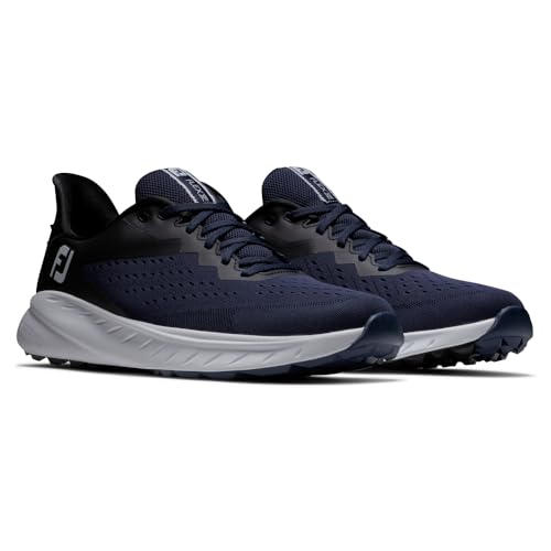 FootJoy Men's Fj Flex Xp Golf Shoe, Navy/White, 9 Wide