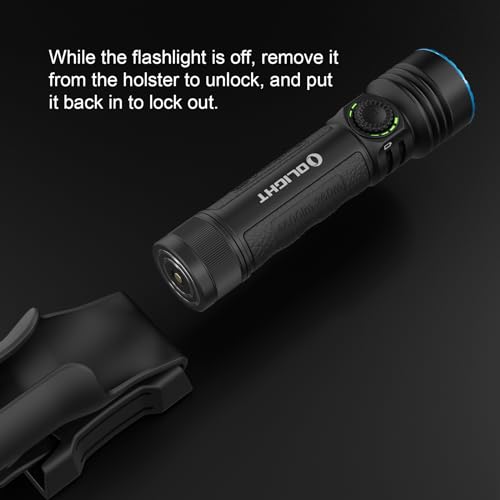 OLIGHT Seeker 4 Pro Rechargeable Flashlights, High Powerful Bright Flashlight 4600 Lumens with USB C Holster, Waterproof for Emergencies, Camping, Searching (Matte Black Cool White)