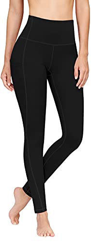 PHISOCKAT 2 Pack High Waist Yoga Pants with Pockets, Tummy Control Leggings, Workout 4 Way Stretch Yoga Leggings