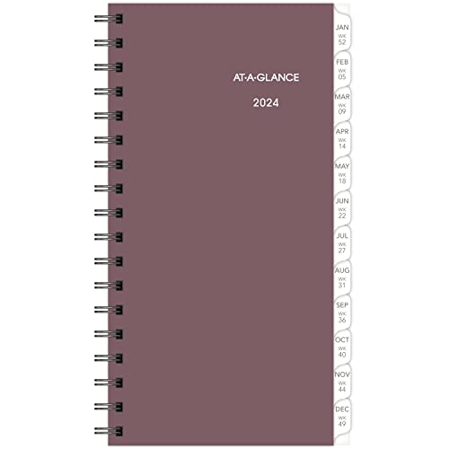 AT-A-GLANCE 2024 Planner Refill, Weekly, 3-1/4" x 6-1/2", Portable Size 2, Wirebound (064-287-24)