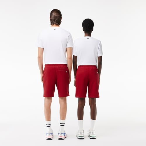 Lacoste Unisex Regular Fit Adjustable Waist Shorts W/Medium Croc Graphic Near The Bottom of The Leg, Ora, XS