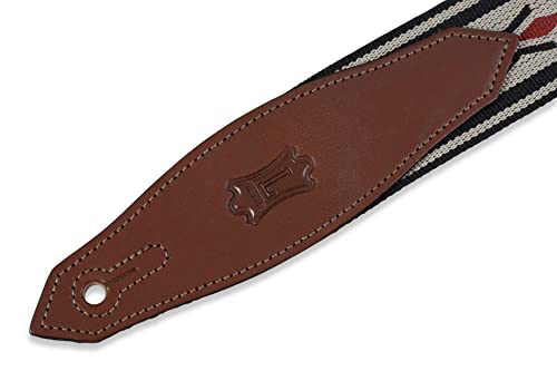 Levy's Leathers 2" Polypropylene/Jacquard Weave Guitar Strap with Leather Ends (MSSN80-MLT)