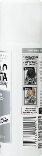 L'Oreal Paris Colorista 1-Day Washable Temporary Hair Color Spray, Silver, 2 Ounce