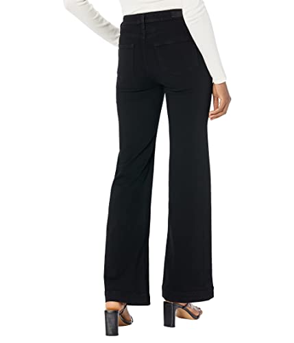 PAIGE Women's Leenah 32" high Rise Wide Leg in Black Shadow, 24