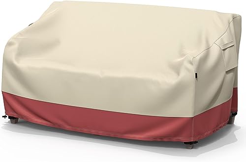 Mrrihand Heavy Duty Patio Sofa Cover, 3-Seater Outdoor Sofa Loveseat Cover, Outdoor Patio Furniture Cover with Air Vent and Handles, 60" L×42" D×30" H, Grey