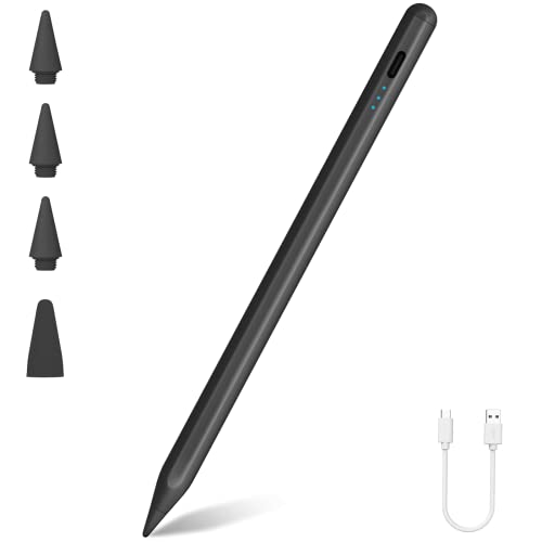 Stylus Pen for iPad (2024-2018), iPad Stylus Pencil with Palm Rejection, Compatible with Apple iPad Air 11"/13"(M2)/5/4/3 Gen, iPad Pro 11"/13"(M4)/11/12.9 inch, iPad/10/9/8/7/6 Gen, iPad Mini 5/6