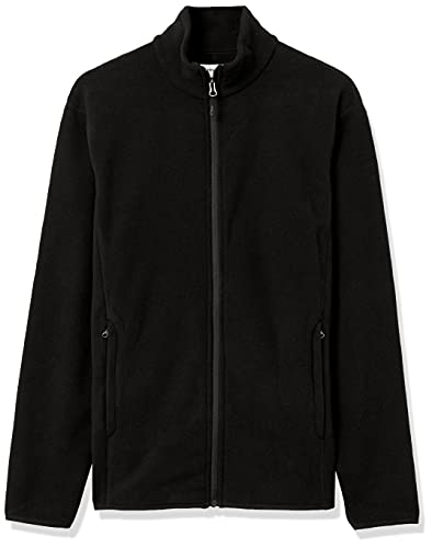Amazon Essentials Men's Full-Zip Fleece Jacket (Available in Big & Tall), Dark Green Navy Tartan Plaid, X-Small
