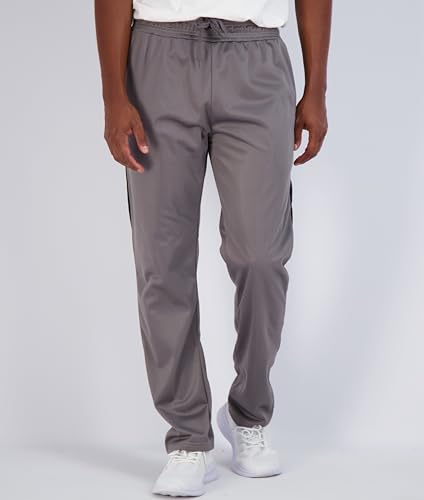Real Essentials 3 Pack: Men's Active Athletic Casual Tricot Open Bottom Sweatpants with Pockets (Available in Big & Tall) Set 8, 4X