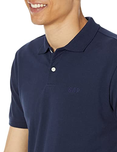 GAP Mens Logo Pique Polo Black 013 XS