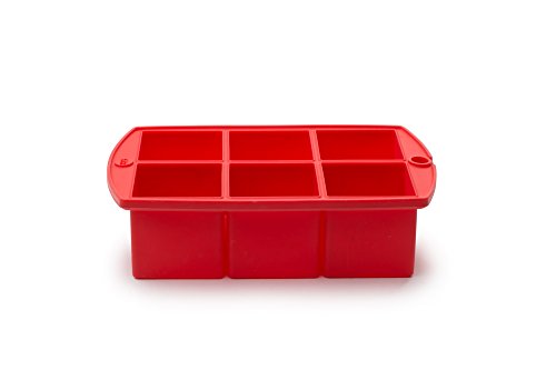 Tulz Mega Ice Block Tray, Silicone, Ruby