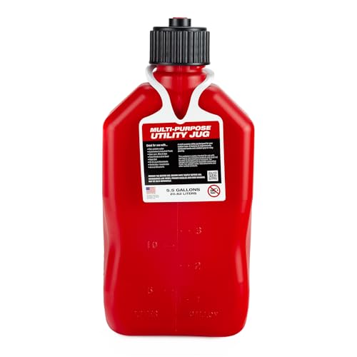 VP Racing 5.5 Gallon Square Motorsport Utility Container Red with Deluxe Filler Hose
