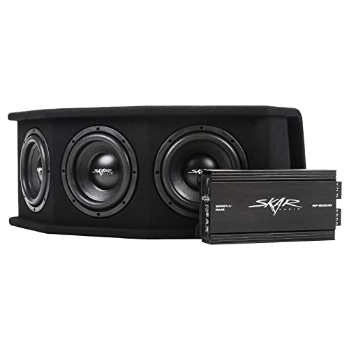 Skar Audio Triple 8" Complete 2,100 Watt SDR Series Subwoofer Bass Package - Includes Loaded Enclosure with Amplifier