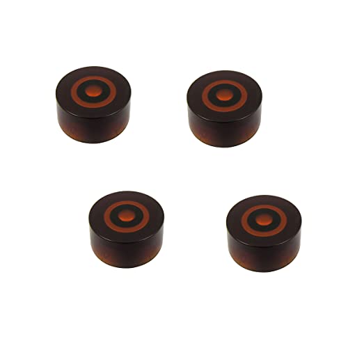 ROZILO 4pcs Volume Tone Electric Guitar Top Hat Knobs Speed Control Knobs fits LP Guitar Black Red with White Number