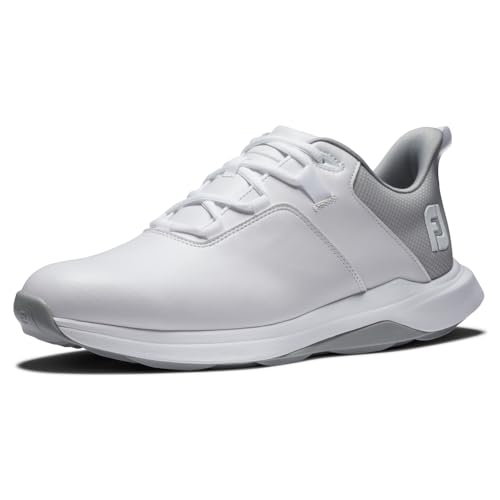 FootJoy Men's Prolite Golf Shoe, White/Light Grey/Grey, 9 X-Wide