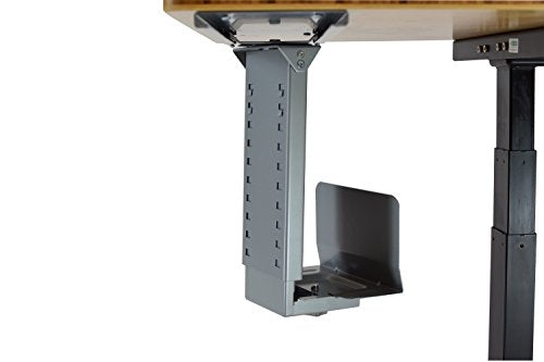 CPU2 Adjustable Under Desk Computer Mount, 360⁰ Swivel Steel CPU Holder PC Holder Under Desk Mount PC Tower Stand Under Desk, PC Mount Under Desk