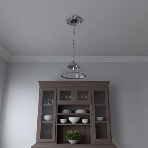 Ekena Millwork 13"OD x 3 1/2"ID x 3/4"P Attica Thermoformed PVC Ceiling Medallion (Fits Canopies up to 5"), Aged Dark Steel