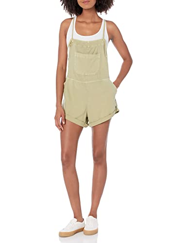Billabong Women's Wild Pursuit Overalls, Square Neck Romper with Shorts, Featuring Adjustable Loose Tie Straps, Plus Front, Side & Back Pockets
