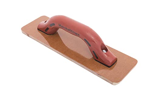 MARSHALLTOWN Resin Hand Float, 12 x 3-1/2 Inch, DuraSoft Handle, Laminated Canvas Resin, Concrete Tool, Easily Works Color Hardeners into Concrete, Square End, Concrete Tools, Made in USA, 4501D