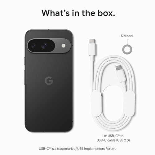 Google Pixel 9 - Unlocked Android Smartphone with Gemini, 24-Hour Battery, Advanced Camera, and 6.3" Actua Display - Obsidian - 128 GB